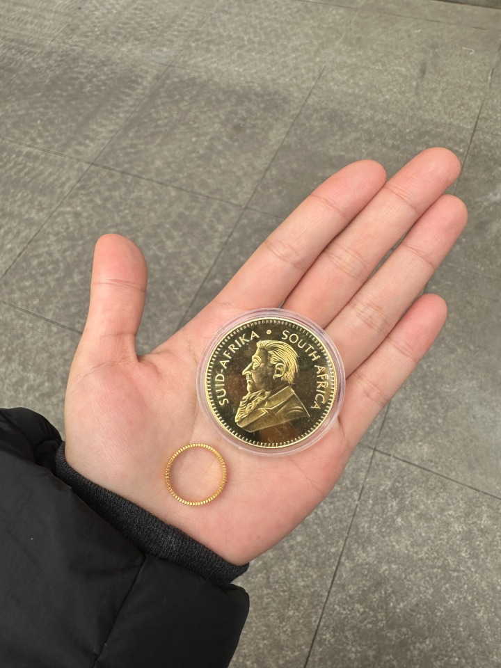 Gold-Krugerrand-Münze 4cm Replikat der Royal Minted Token für Wohlstands-Geschenk, Heimdekoration und Münzsammlung