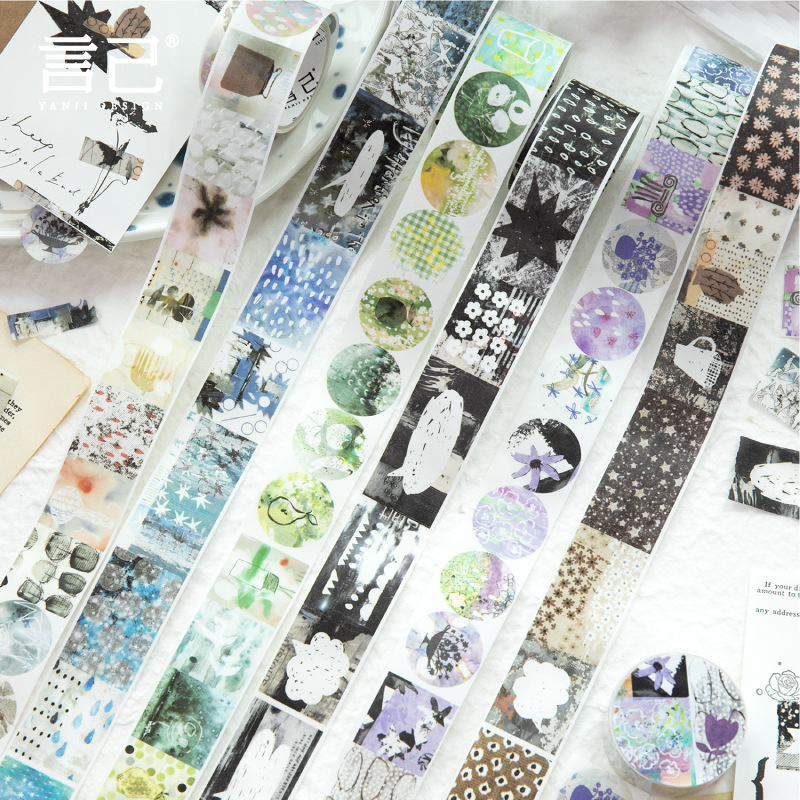 1pcs/1lot Decorative Adhesive Tapes Pet  Disorderly splicing Tapes DIY Paper Scrapbooking Japanese Stickers