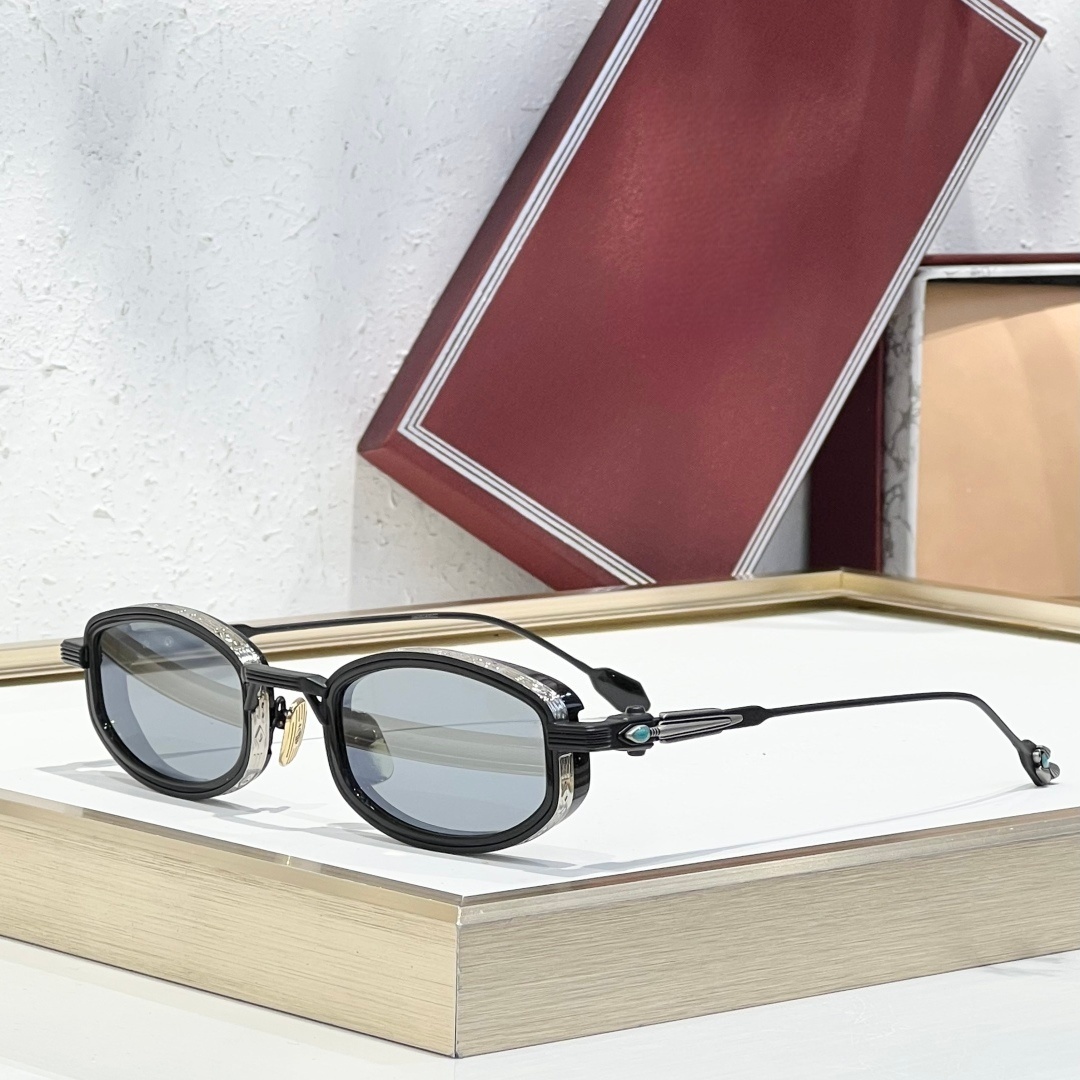JM HARDIN 53-21-14 Gafas de Sol de Alta Calidad para Hombre y Mujer, Clásicas, Punk, de Lujo, Acetato, Titanio, UV400, con Caja