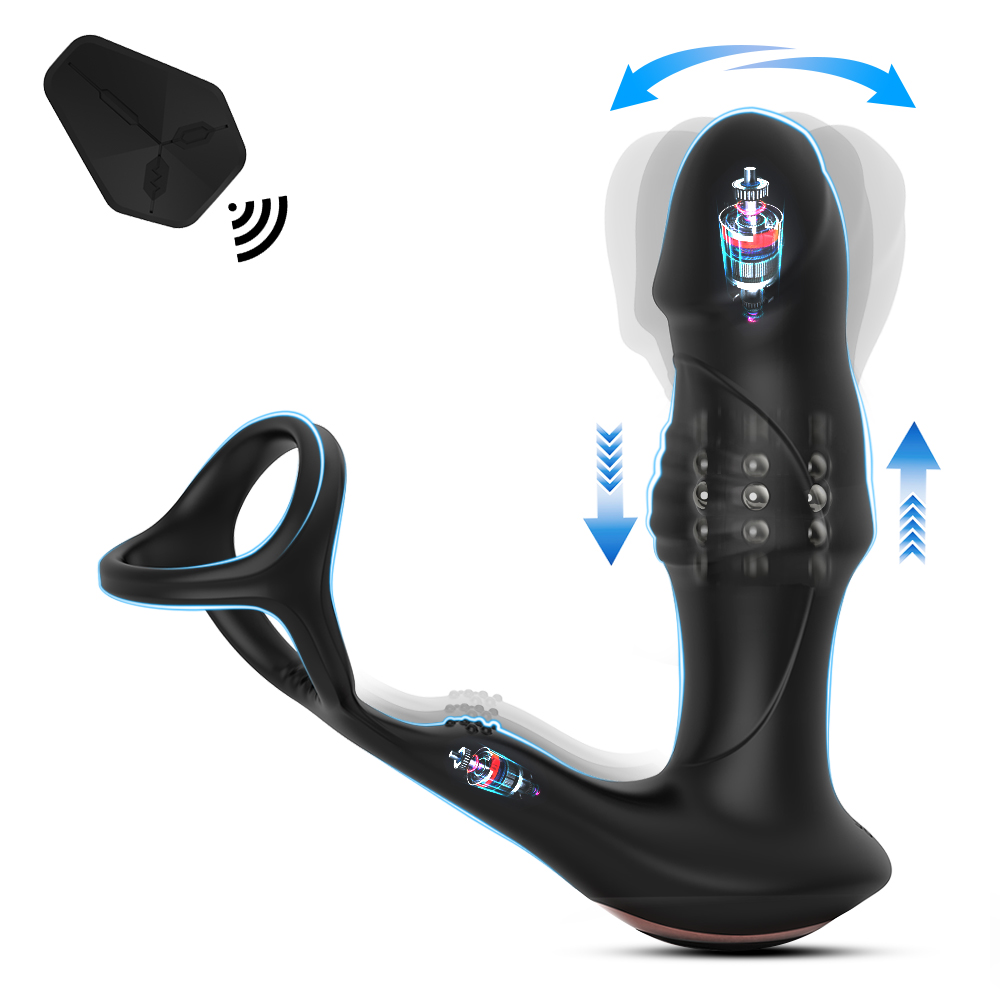 Anillo para pene, anillo para pene, funda para pene, masajeador de próstata masculino, masturbador masculino de silicona, vibrador Anal masculino, juguete sexual para adultos para hombres