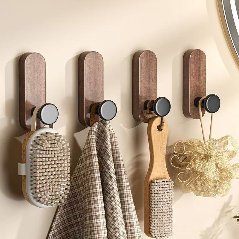 Selbstklebende Wandhaken aus Holz zum Aufhängen von Mantel, Handtuch, Kleidung, Decke, Hut, Rucksack, Robe, Eingangsbereich, Schlüsselhalter, Dekoration