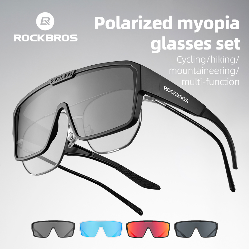 ROCKBROS Fietsbril Gepolariseerde Anti-Glare UV400 Bescherming Dubbele slijtage Bril Heren Dames Zonnebril Openlucht Sportbril