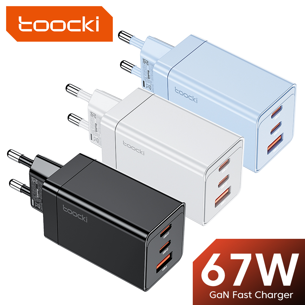 Toocki 67W GaN USB C Charger Fast CHARGING Multi-สีประเภท C สําหรับ Macook iPhone 15 14 13 12 PRO MAX Samsung Xiaomi POCO