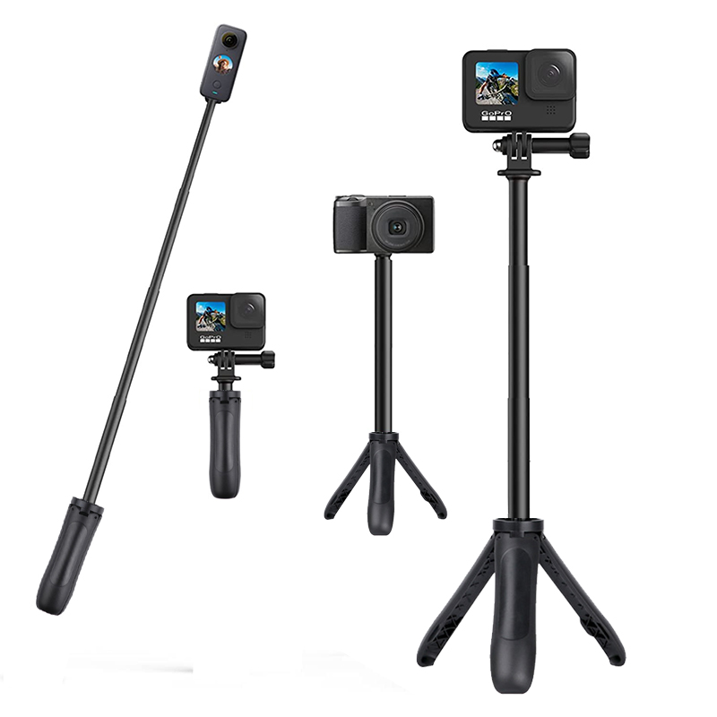 Trépied Portable extensible pour Selfie, Mini poignée pour Gopro 13 12 11 10 9 8 Insta360 X4 X5 DJI Action 5 Pro 4 6