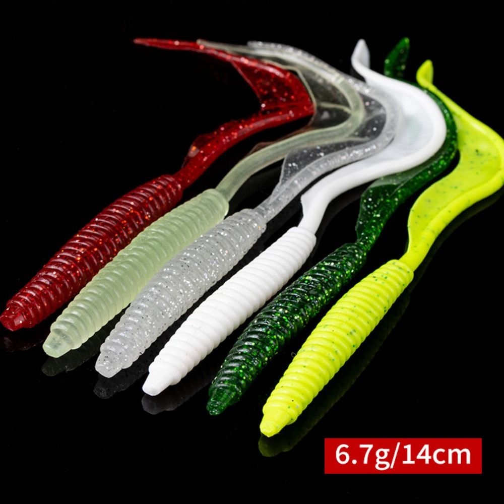5 STKS Siliconen Luya Aas Vissen Wobblers Mini Oceaan Rots Vissen Zachte Lokken Rubber Zacht Aas 14 cm Zachte Worm Kunstaas Bass