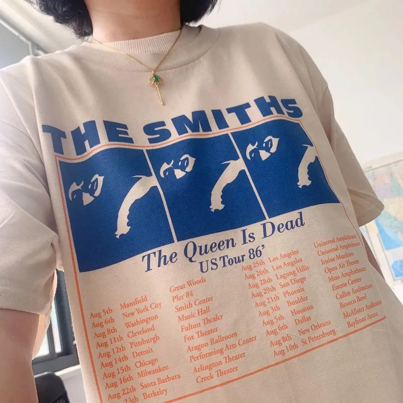 ザ・スミス Tシャツ トップス Tシャツ レトロ女性ポップ インディー パンクロック バンド モリッシー新しいメンズ Tシャツ
