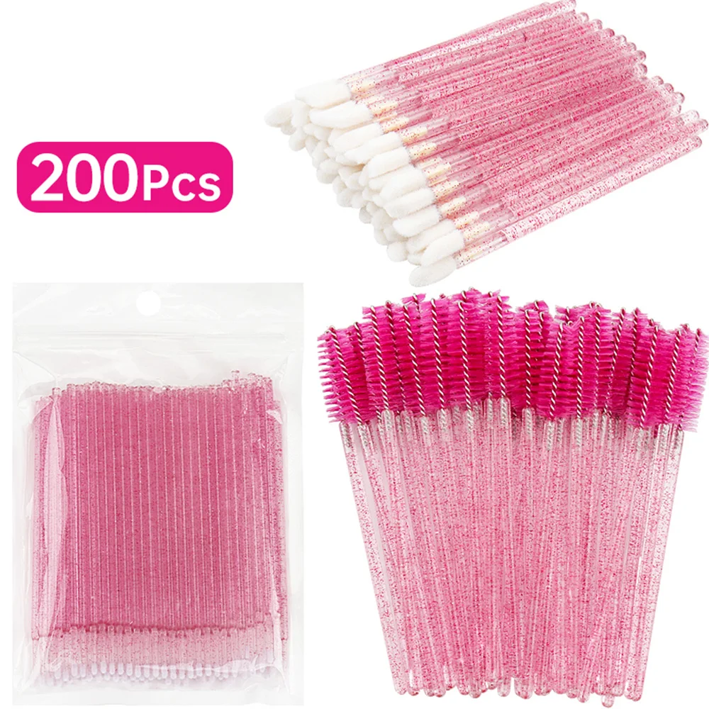 200 Stuks Wimperverlenging Speciale Wimperverwijderingsborstel Micro-Borstel Wimperborstel Lipline Katoenen Borstel Voor Wimperverlengingstool