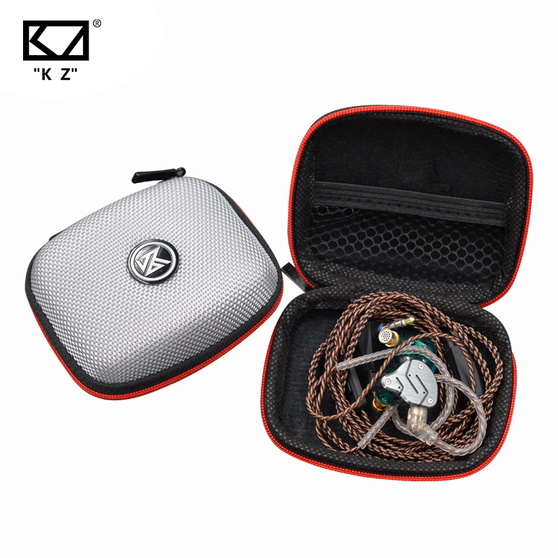 KZ étui écouteur boîte Bluetooth casque étui carré Portable Compression casque mallette de rangement EVA sac à fermeture éclair avec LOGO noir