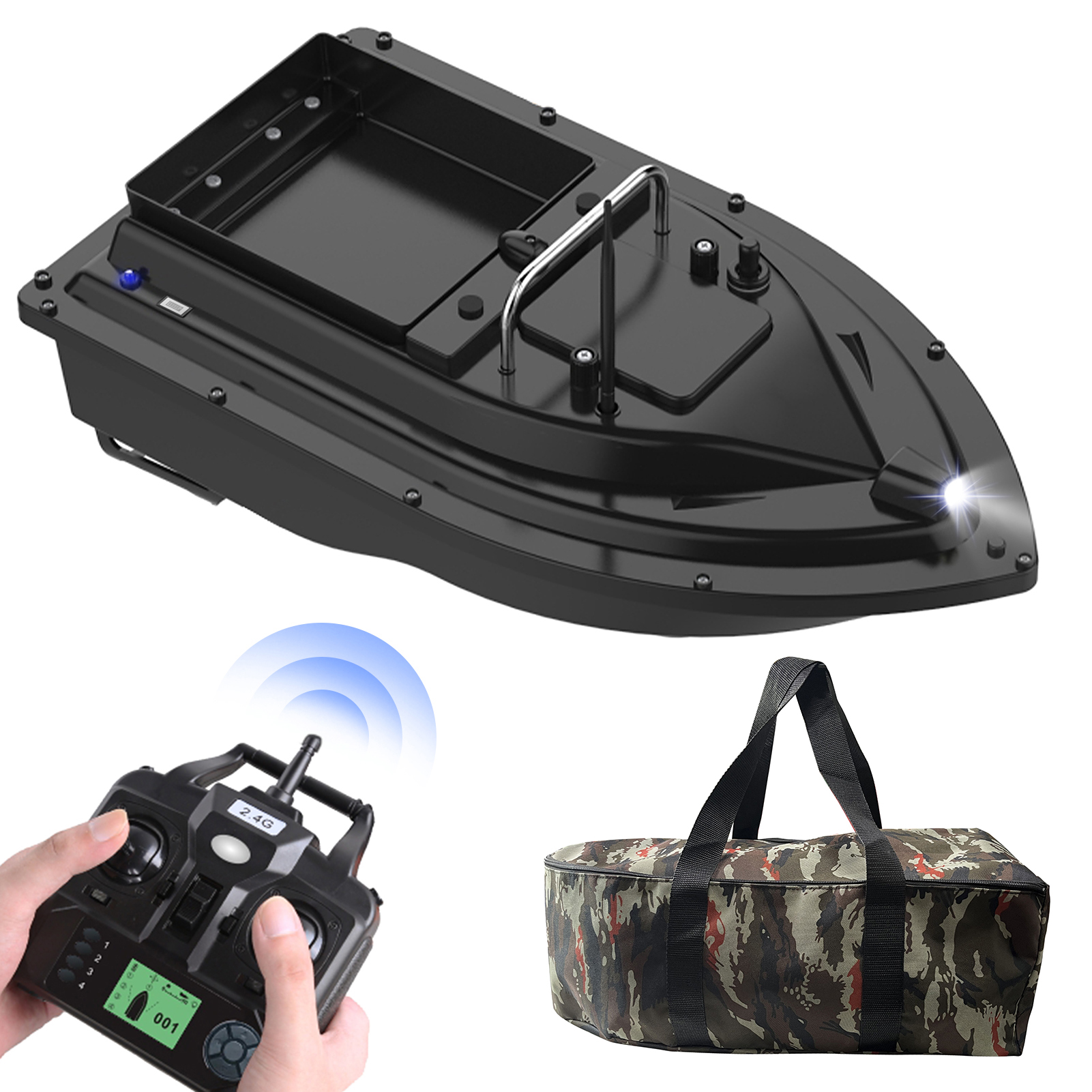 Kapal umpan pancing GPS, kapal umpan pancing dengan wadah umpan besar otomatis dengan jarak jauh 400-500M