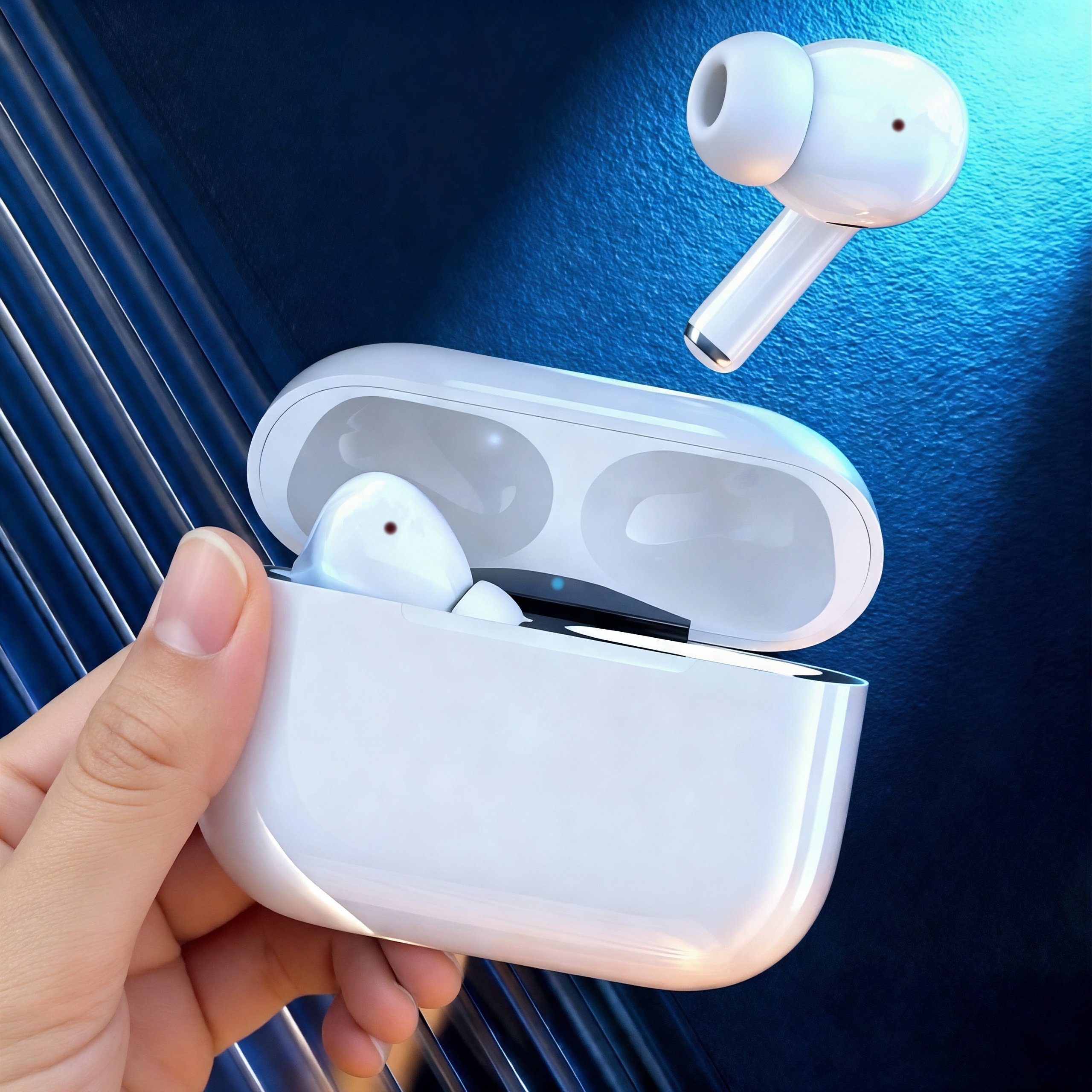 Fones de Ouvido Sem Fio Portáteis Bluetooth 5.4, EarBuds Estéreo 3D com Estojo de Carregamento USB-C para Esportes e Chamadas de Áudio