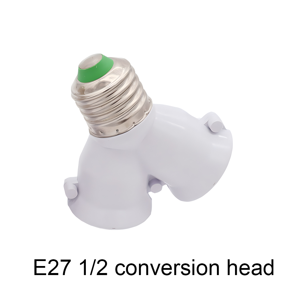 E27 1/2 cabezal de conversión bombilla enchufe creativo 2-e27 portalámparas extensor distribuidor convertidor enchufe