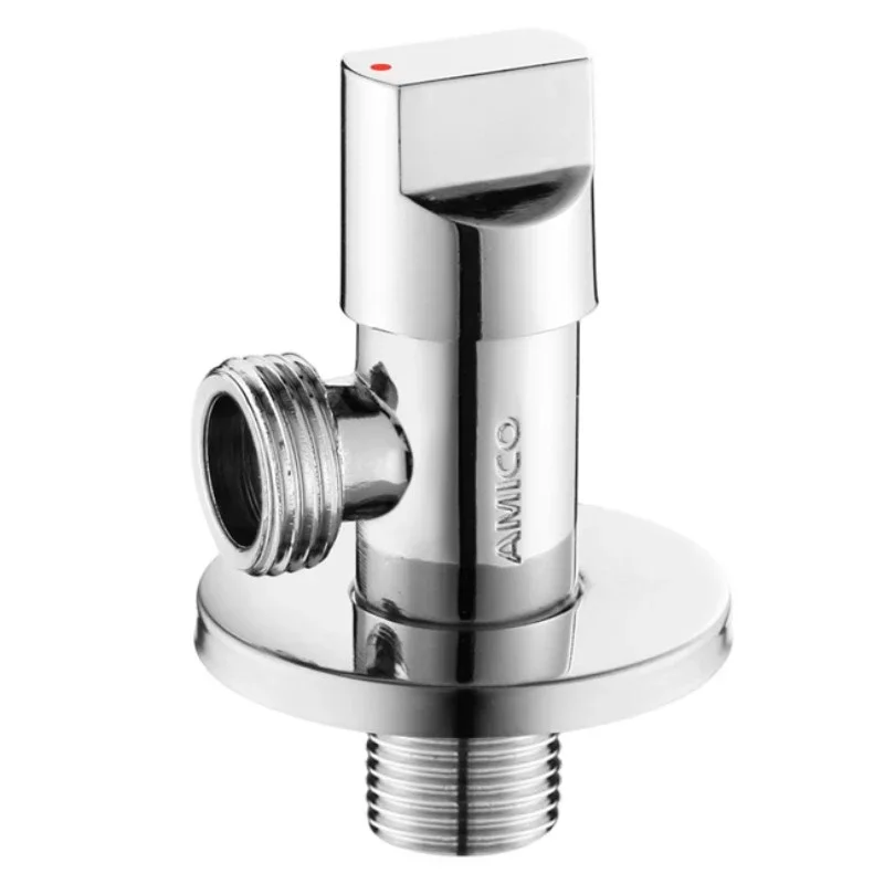 Brass Triangle Valve Ceramic Core Cold and Hot Water Water Stop Valve Thickened Type Household