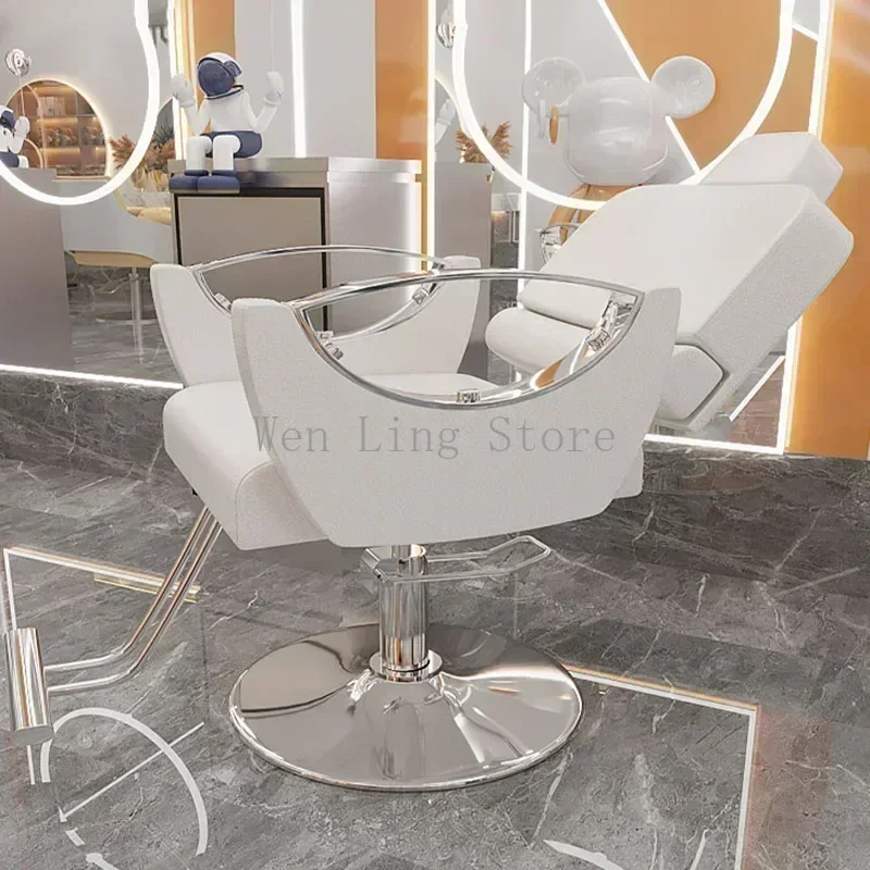Professionele Kappersstoel Luxe Verstelbare Man Gepersonaliseerde Minimalistische Stoel Vierkante Mat Sillas Para Barberia Salonmeubilair