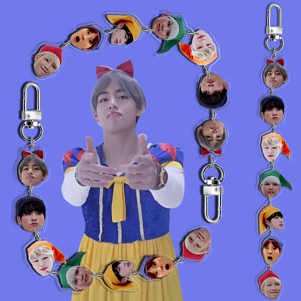 Cute Acrylic Kpop Idol Bunch Keychain Funning Key Ring Vkook Jikook Vminkook Funs Gift Accessories Merchs