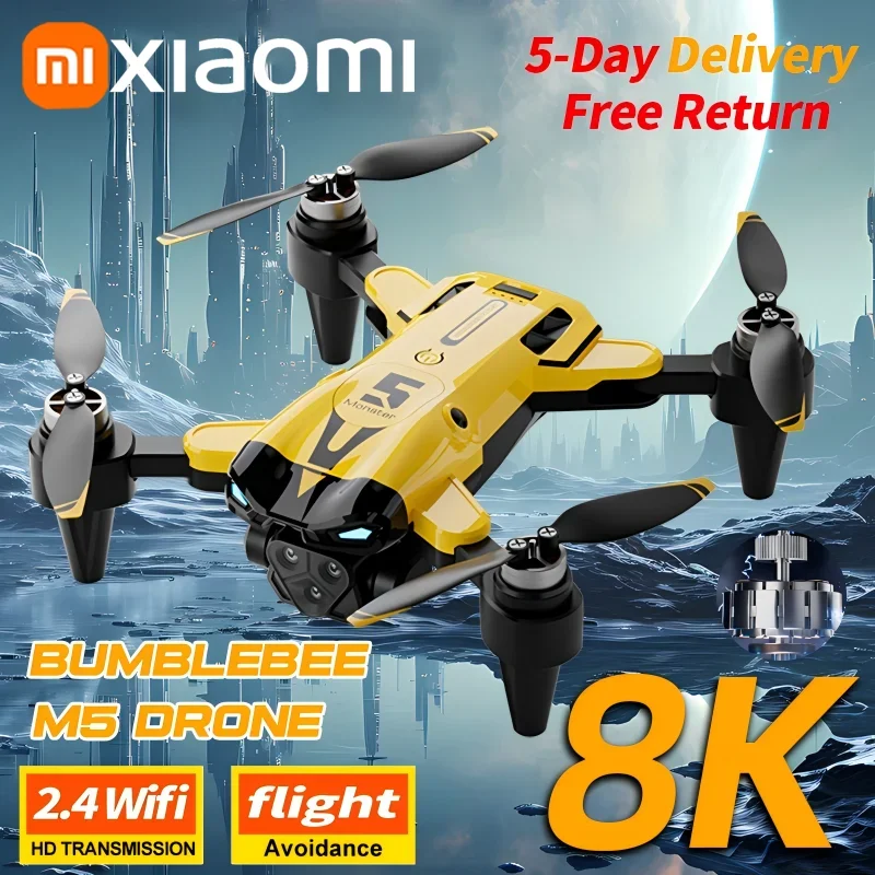 Xiaomi M5 Drone 8K HD aérien professionnel Triple caméra moteur sans brosse flux optique positionnement évitement d'obstacles quadrirotor