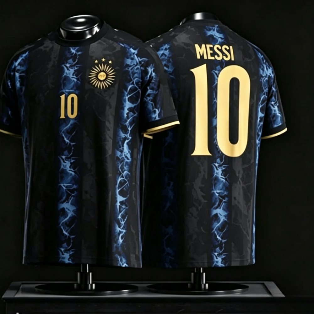 2026 Nieuwe Argentijnse Messi Mannen Voetbal Jersey Casual Outdoor Ademend Sneldrogend Mannen Korte Mouw T-shirt Zomer top