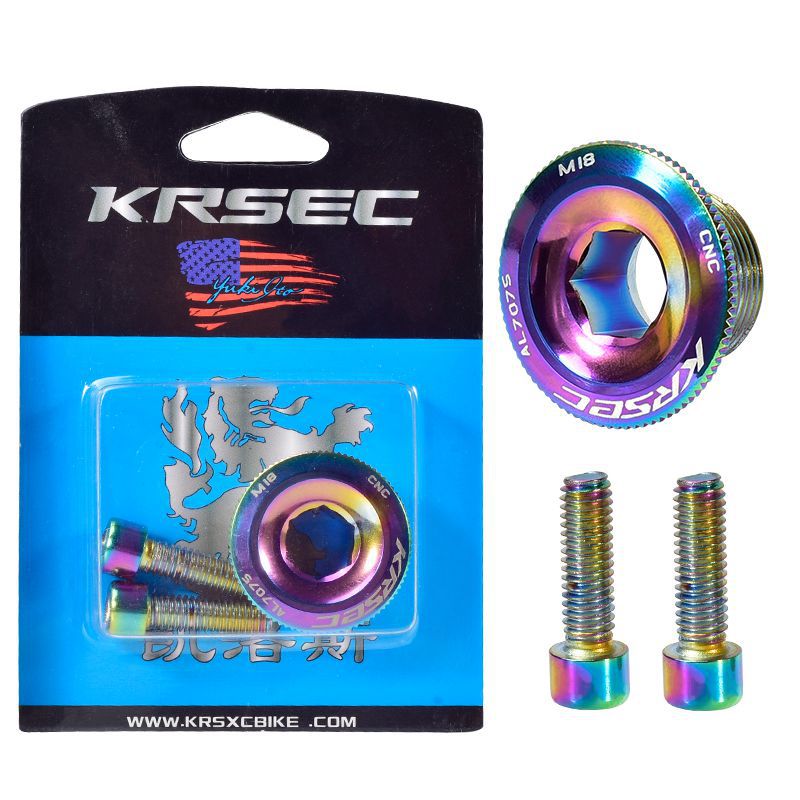 3 Stück Aluminiumlegierung Mountainbike Dazzling Color Zahnplatte Kurbelabdeckung Kurbelschraube M18 M20 Fahrrad Kurbelwelle Zubehör