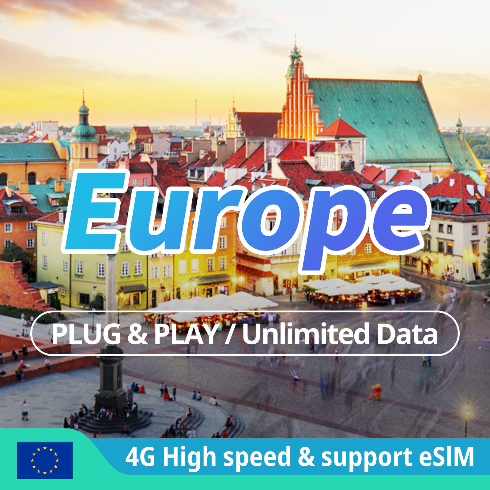 フランス,スペイン,トルコ,ドイツ,ヨーロッパ向けの無制限のデータを備えた4GインターネットSIMカード