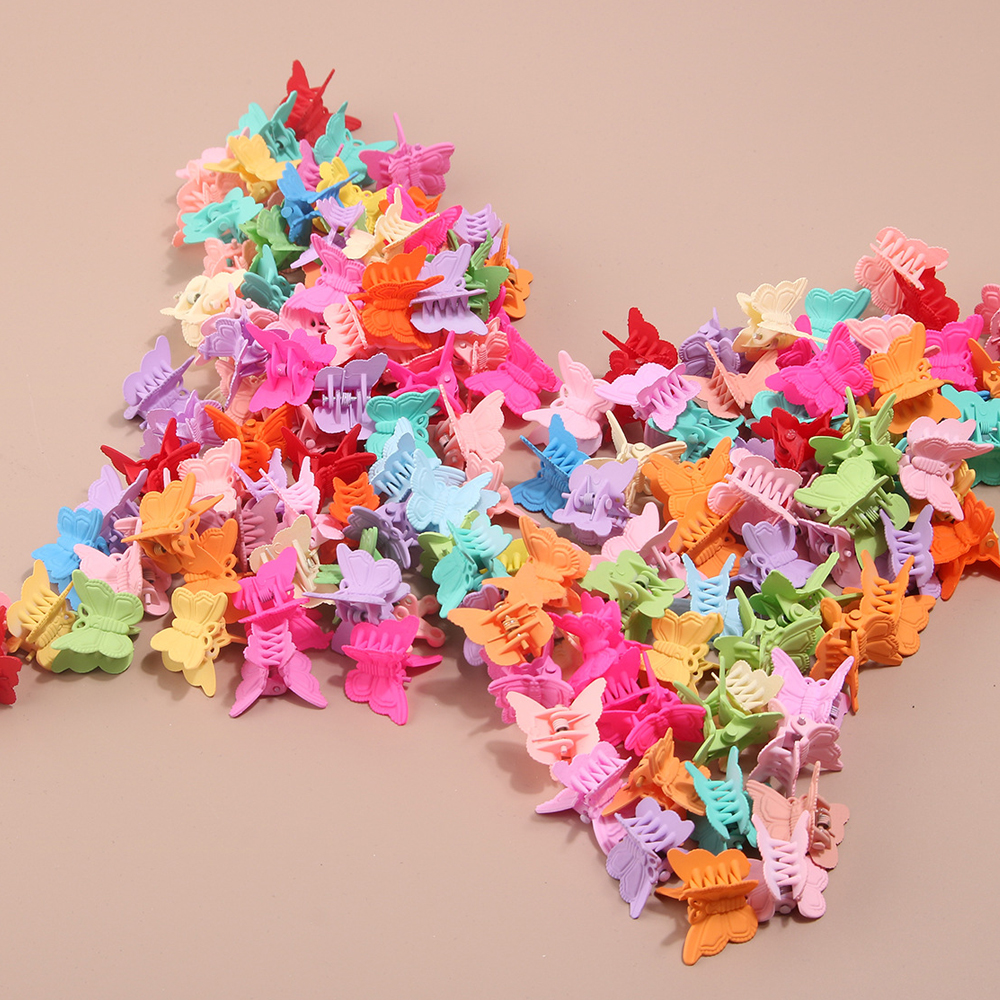 Mini griffes de cheveux papillon pour femmes et filles, petites griffes pour enfants, épingles à cheveux douces, pinces à cheveux, accessoires pour cheveux mats, 10/30 pièces