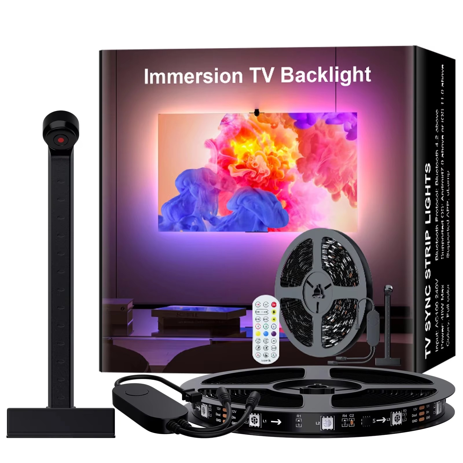 Ambilight para sincronización de retroiluminación de Tv a pantalla 3,8 M 5M 5V Usb Rgbic Led inteligente con cámara sincronizada Tv luz App Control Gaming