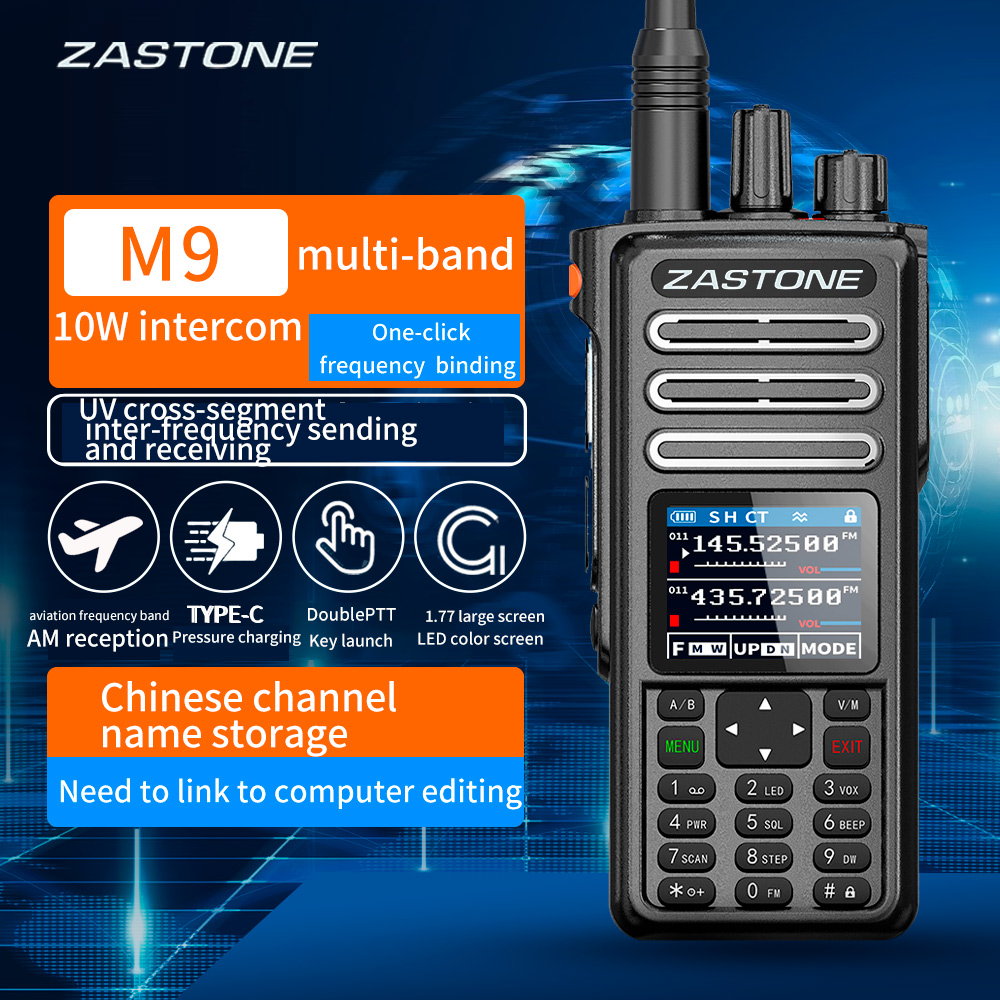ZASTONE M9 10 ワットトランシーバーハムアマチュア 2 ウェイラジオ AM 航空バンドハイパワートランシーバー CTCSS FM ラジオ