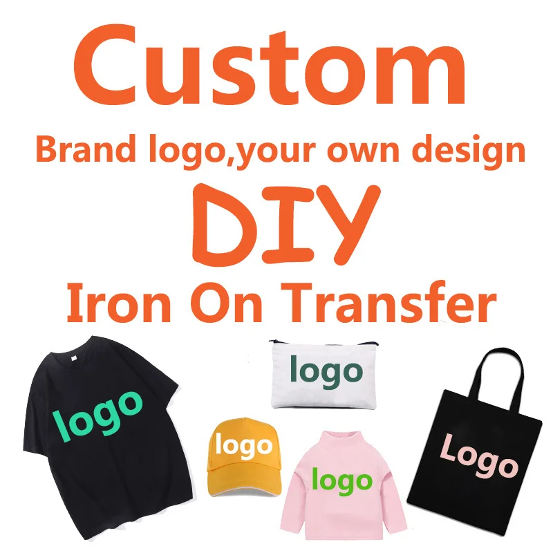 Costo personalizado: logotipo de marca personalizado con papel de transferencia de calor y parches de PVC para personalización de patrones de impresión de ropa