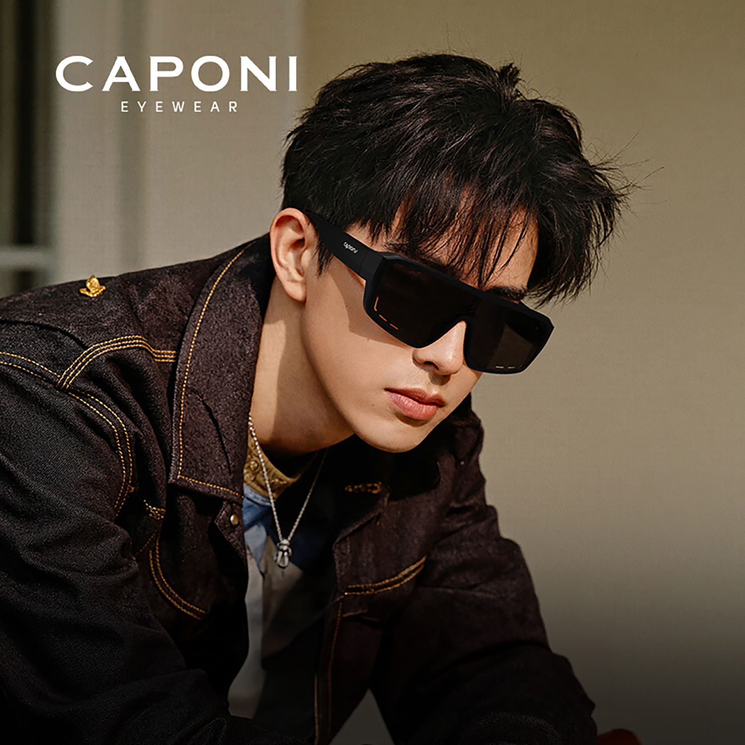 CAPONI – lunettes de soleil polarisées pour hommes, sport, photochromiques, optiques, UV400, verres colorés, BS35733