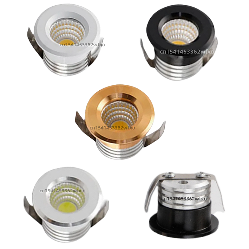 Mini luz empotrable LED de techo regulable, foco pequeño de 3W, luz empotrable COB de 110V-220V, luz para gabinete familiar, sala de estar y Hotel