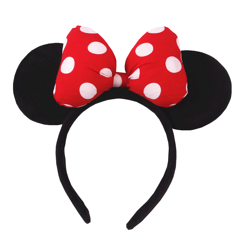 Bandeau oreilles de souris Disney pour filles et adultes, 5 pouces, avec nœud à pois, pour Festival, fête, voyage, accessoires pour cheveux, DIY, 2023