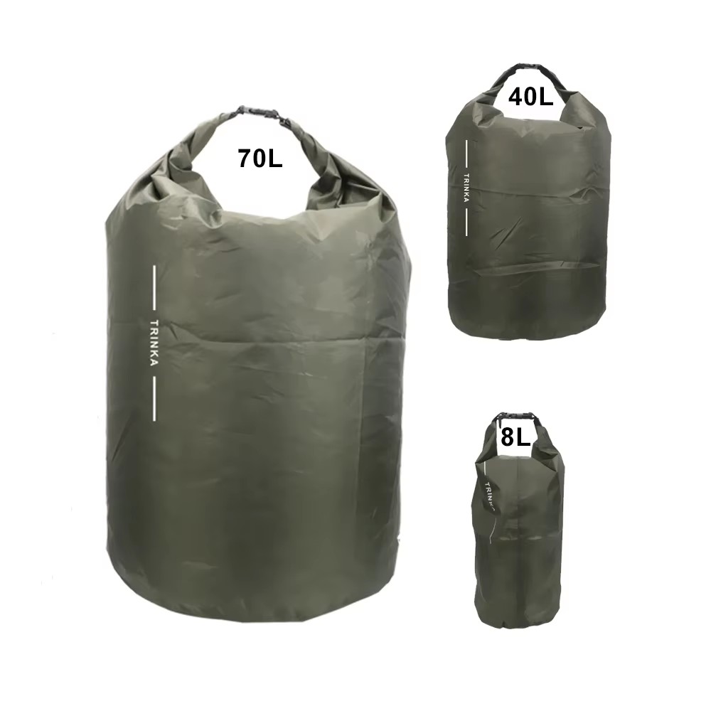 Bolsas de almacenamiento secas para remo, kayak y canotaje, 8L, 40L, 70L, impermeables y sin llenado de agua, ideales para viajes al aire libre.