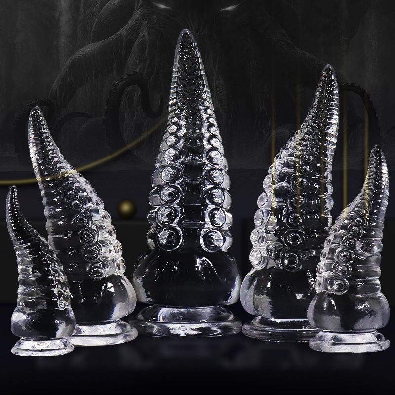 Tentakel Dildo gurita mainan seks hewan Tpe/silikon/kaca Dildo Anal Plug progresif vagina dilator Monster Penis besar Buttplug