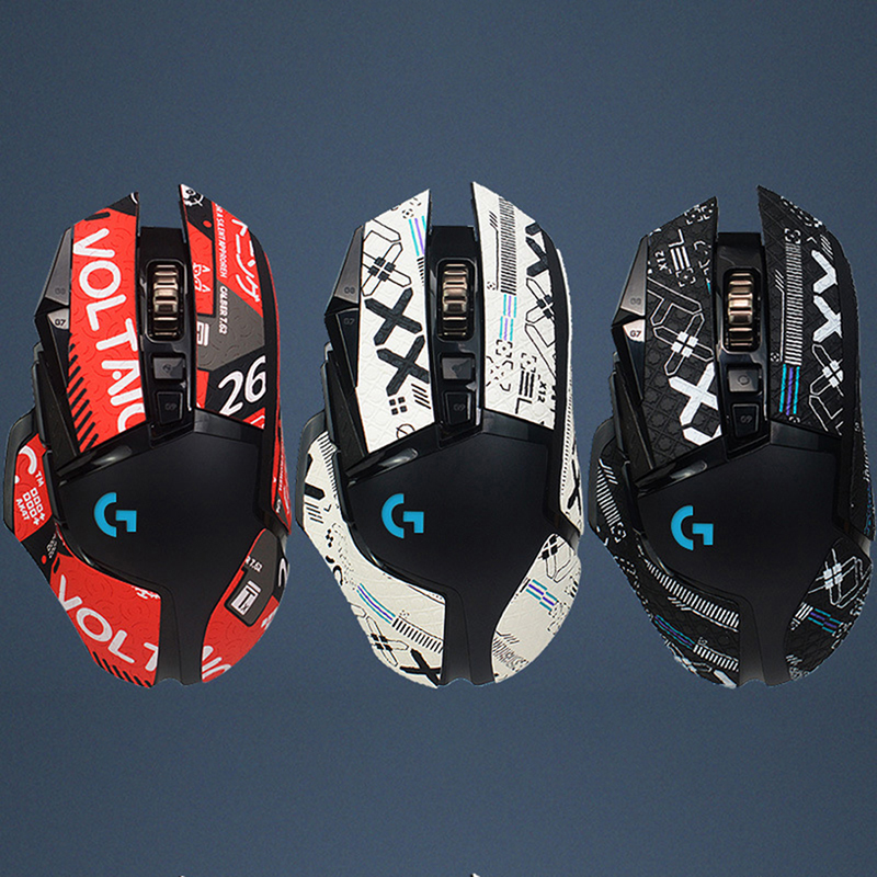 Mouse Grip Tape Skate Stiker Buatan Tangan Non Slip Kulit Kadal Mengisap Keringat untuk Logitech G502 Hero PC Gamer DIY Tanpa Mouse