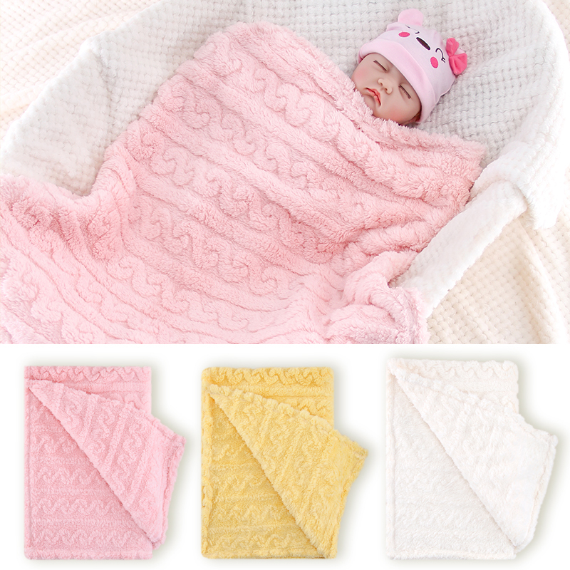 Cobertor de bebê de tafetá de cor sólida super macio recém-nascido swaddle cobertor quente das crianças leve e confortável
