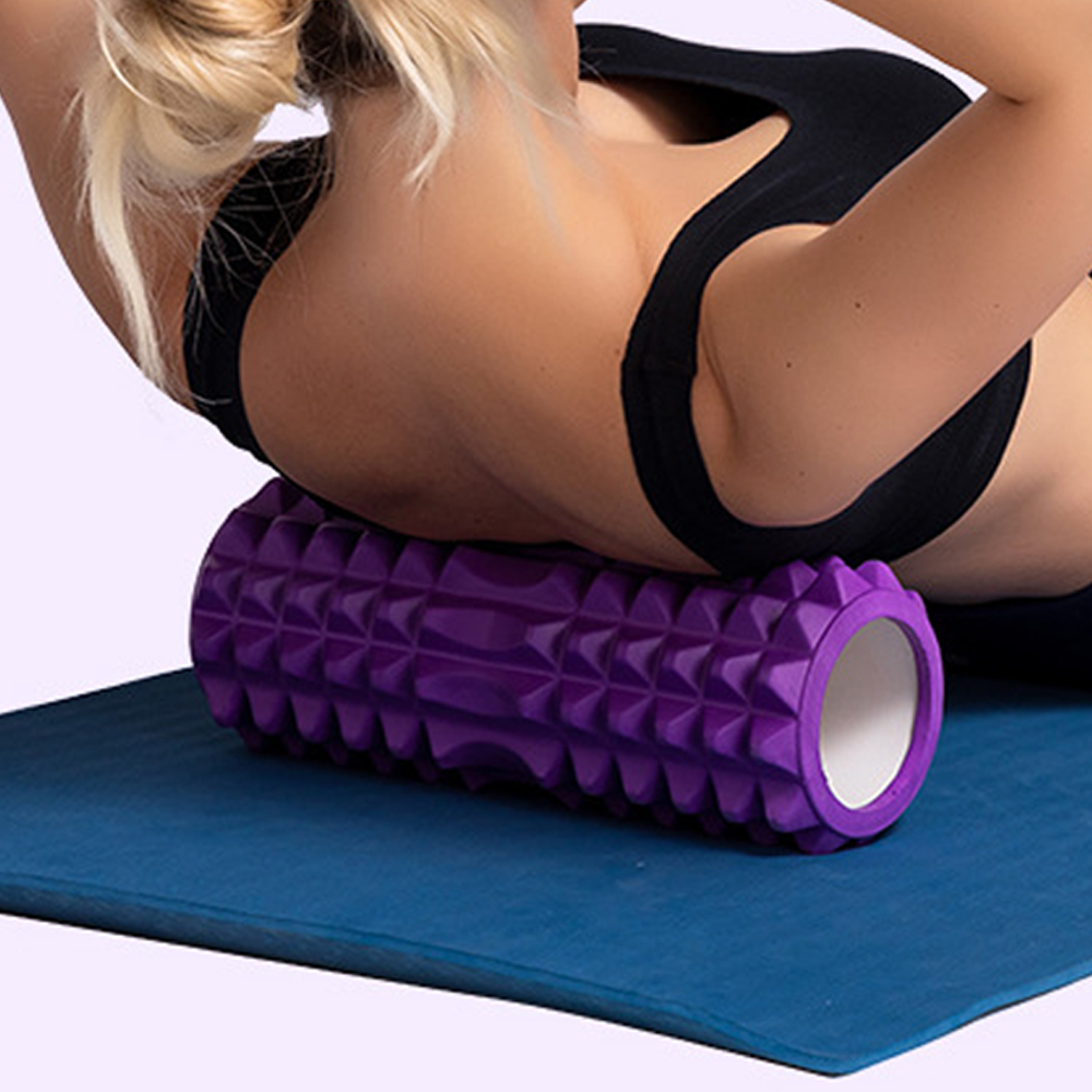 Rolo de massagem de espuma de 1 unidade, equipamento de fitness de coluna de ioga oca para massagem muscular, fisioterapia e reabilitação esportiva, Rolle