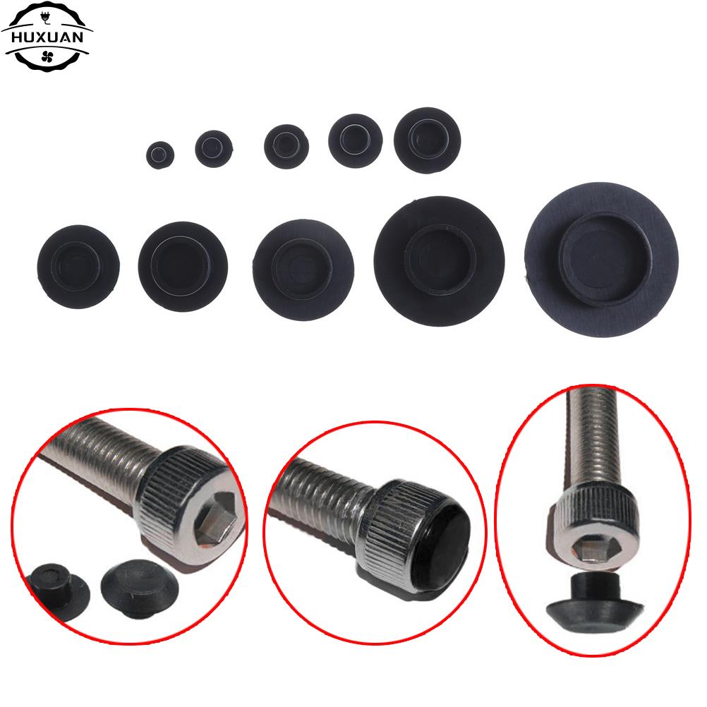 10 Chiếc M5-24 Thiết Thực Đen Lục Giác Ổ Cắm Chốt Vít Có Mũ Allen Bu Lông Ốc Vít Đai Ốc Đầu Tròn Bao Da Nắp Bảo Vệ