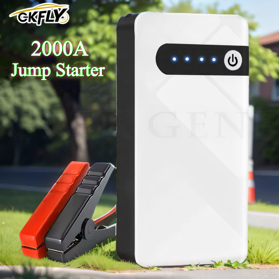 GKFLY 12V Portable Car Jump Starter 2000A Pengisi Daya Baterai Mobil Booster Darurat 44.4Wh Power Bank Perangkat Starter