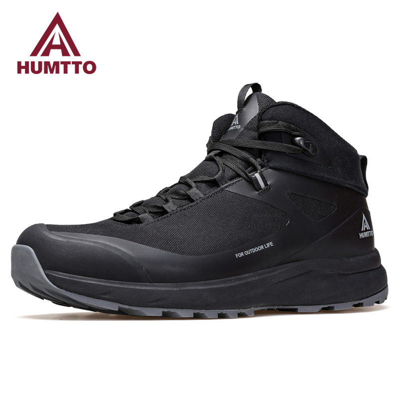 HUMTTO sepatu bot pendek untuk pria, sepatu olahraga Trekking luar ruangan, sepatu bot desainer mewah, sepatu tetap hangat untuk pria