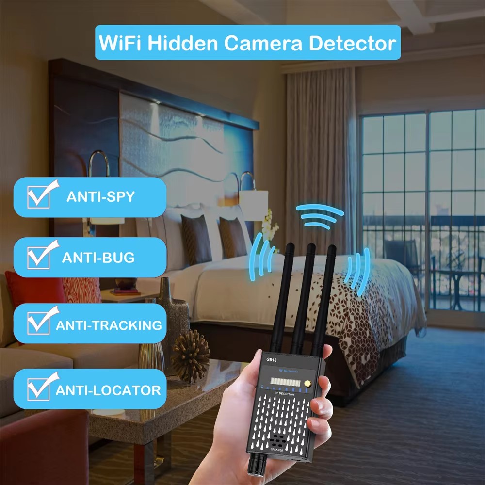 Антишпионский детектор сигнала CDMA RF GSM Аудио GPS 4G 5G Мобильный сигнал Bluetooth Wi-Fi глушитель блокатор Шпионский гаджет Устройство обнаружения Ингибитор частоты скрытая камера wi fi шпион подавитель сигналов