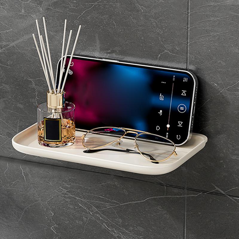 Foldable Wall Shelf Bathroom Punch-free Wall-mounted Storage Rack Phone Holder Jewelry Remote Control Towel Clothes Storage Rack