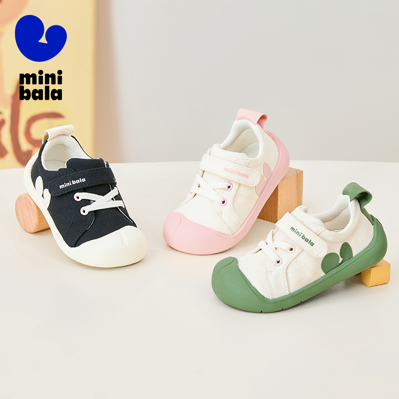 Mini Bala унисекс, детская парусиновая обувь для малышей, противоскользящая, устойчивая к падениям, легкая, новая весна