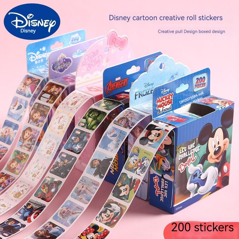 Disney Kinder Cartoon Aufkleber niedliche Grundschüler rollen Aufkleber Kindergarten Bonus Aufkleber Einteiler Drops hipping
