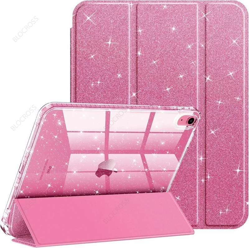 Funda para iPad A16 A19 12.ª 11.ª 10.ª Generación con Soporte para Lápiz, Cubierta Brillante y Reluciente para iPad 10.2 10.5 Air 4 5 Air 11 M2 M3 M4 10.9