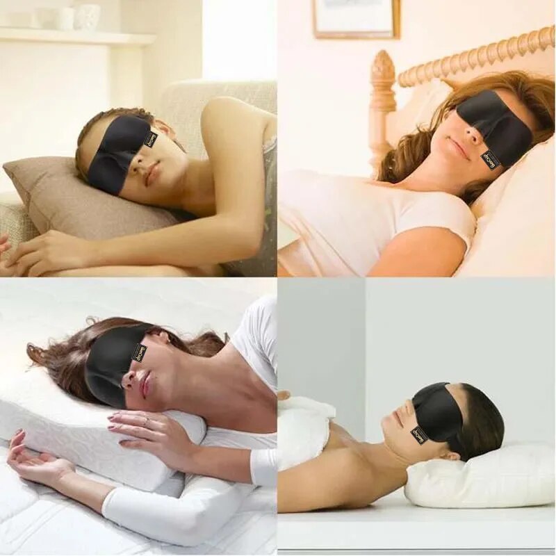 3D睡眠マスク自然睡眠アイマスクアイシェードカバーシェードアイパッチ女性男性ソフトポータブル目隠し旅行アイパッチ1個