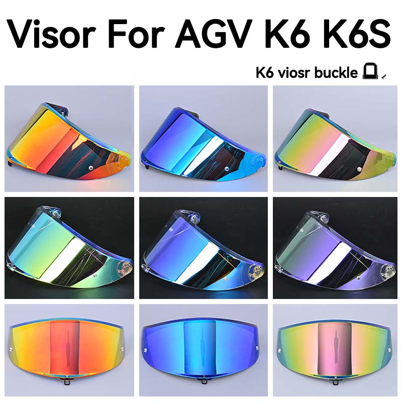 K6S viseiras capacete kask osłona twarzy wizjer przednia szyba dla AGV K6 ochrona przed promieniowaniem UV fotochromowy czarny obiektyw tarcza klamra blokada