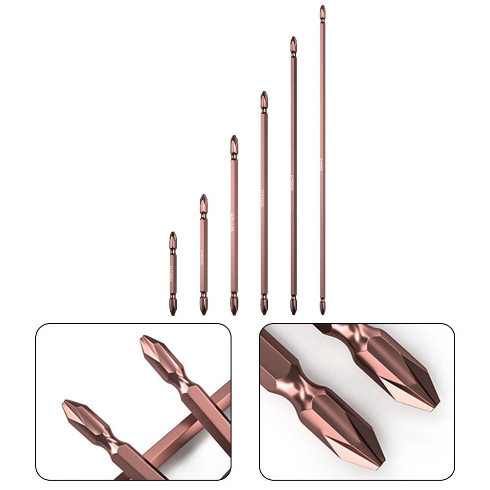 1 szt. Stal stopowa PH2 dwustronny krzyżowy wkrętak elektryczny Bit 65/100mm/150mm/200mm/250mm/300mm do wkrętaka pneumatycznego