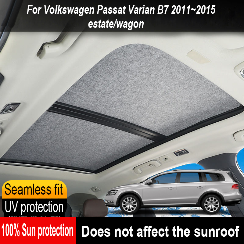 Osłona przeciwsłoneczna na szyberdach do Volkswagen Passat B7 Variant 2011~2015 14, izolacja, ochrona przed słońcem, adsorpcja elektrostatyczna.