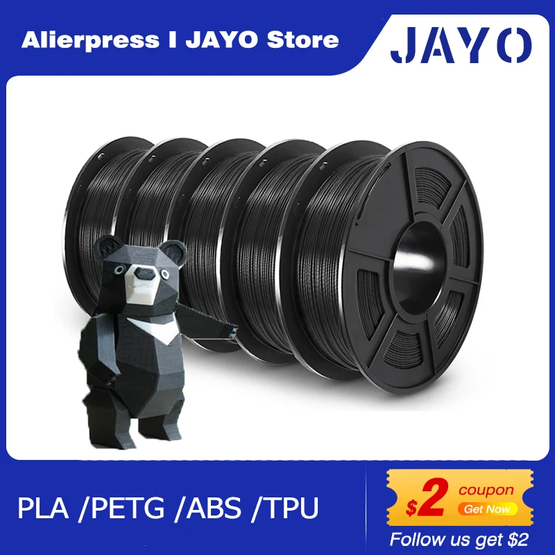 JAYO PLA PLA PLUS ABS PETG ШЕЛКОВАЯ нить 1,75 мм 5 рулонов/набор стержней нетоксичный быстрый корабль 3D-принтер DIY подарок