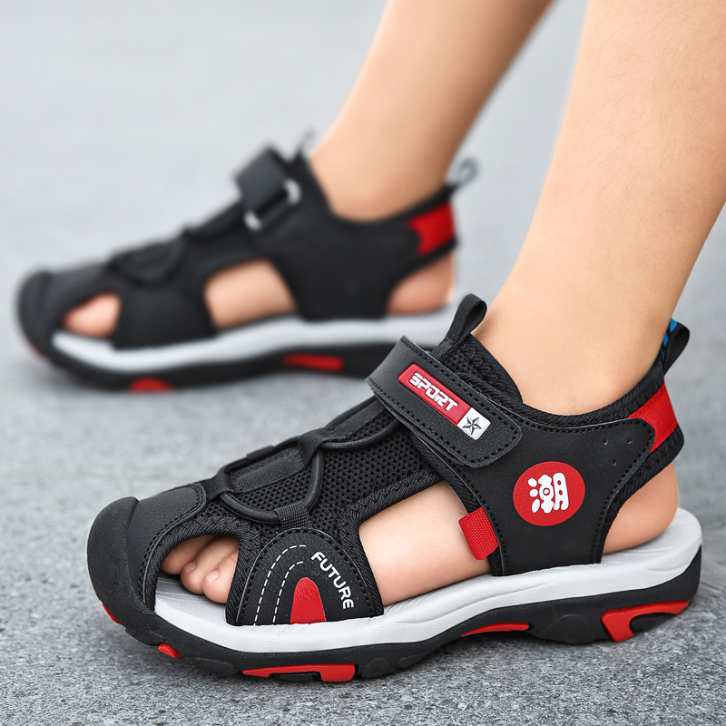 Crianças respirável esporte sandálias de verão para meninos casual sapato de praia confortável sola macia crianças moda antiderrapante sandalias