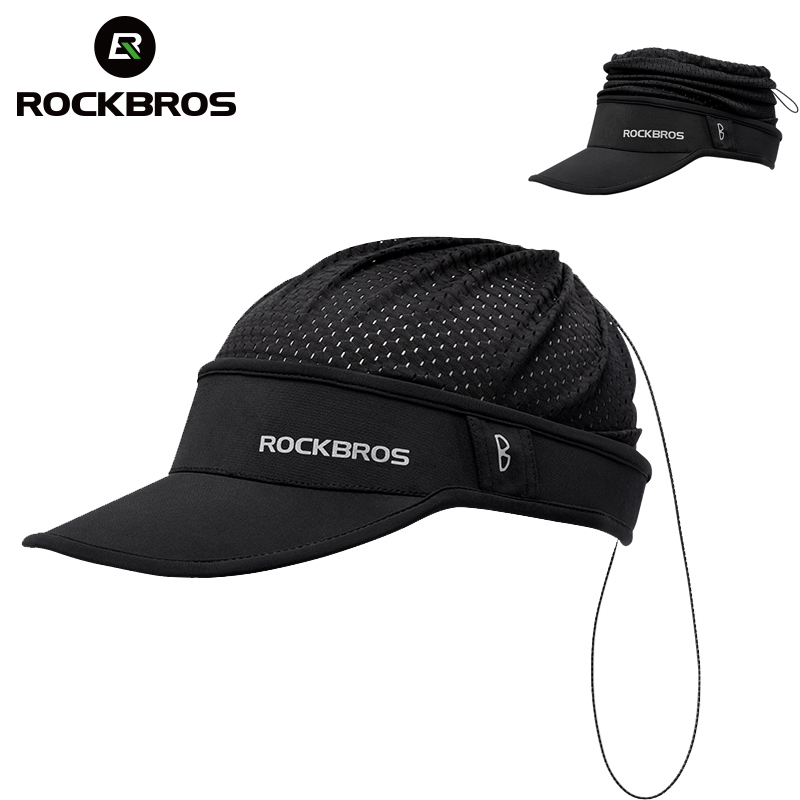 Casquette d'été ROCKBROS, protection solaire rafraîchissante, séchage rapide, deux modes de port, respirante, adaptée au casque, taille unisexe, chapeau de sport