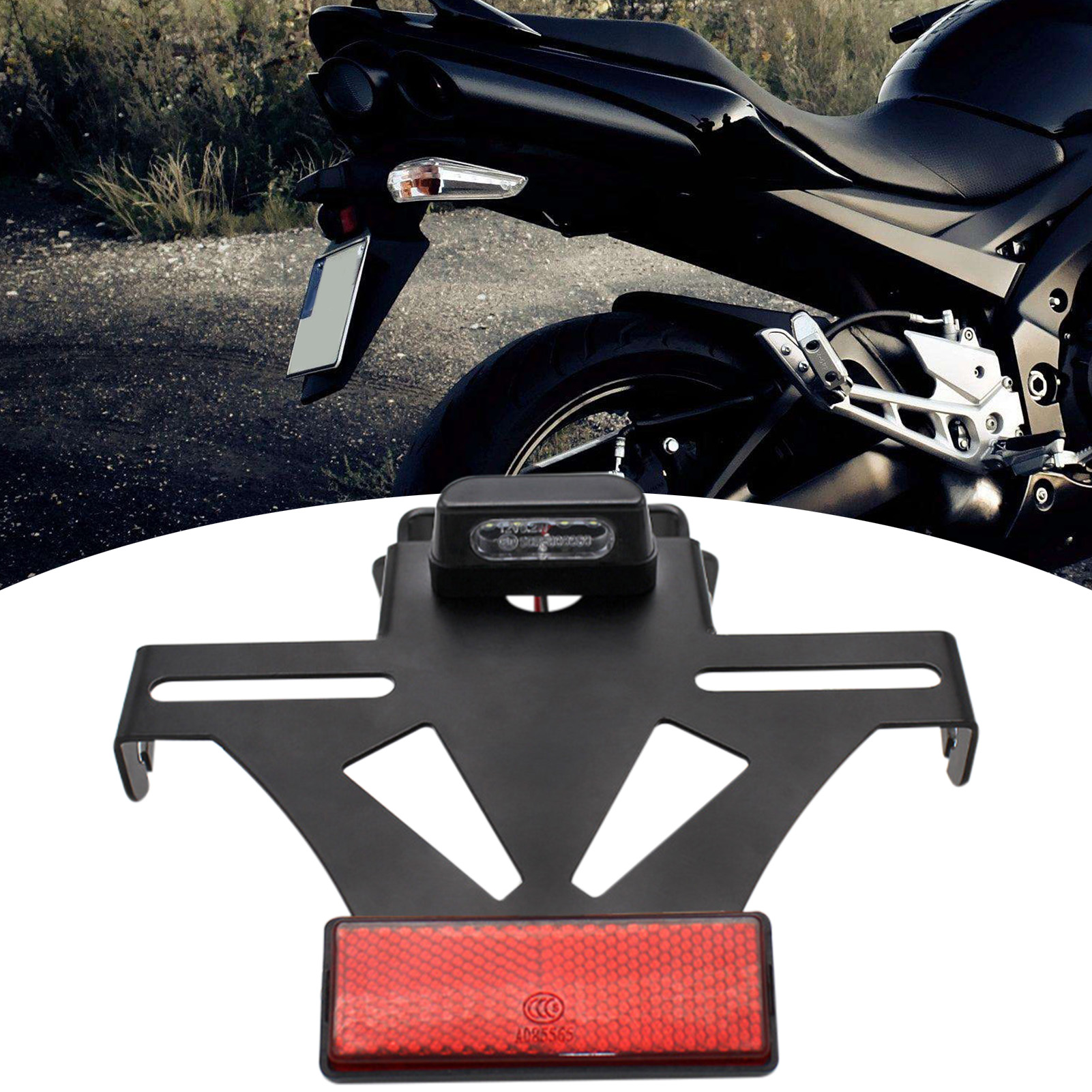 Per Kawasaki Z750 Z800 Z900 Z1000 NINJA400 telaio targa posteriore regolabile modifica targa accessori moto